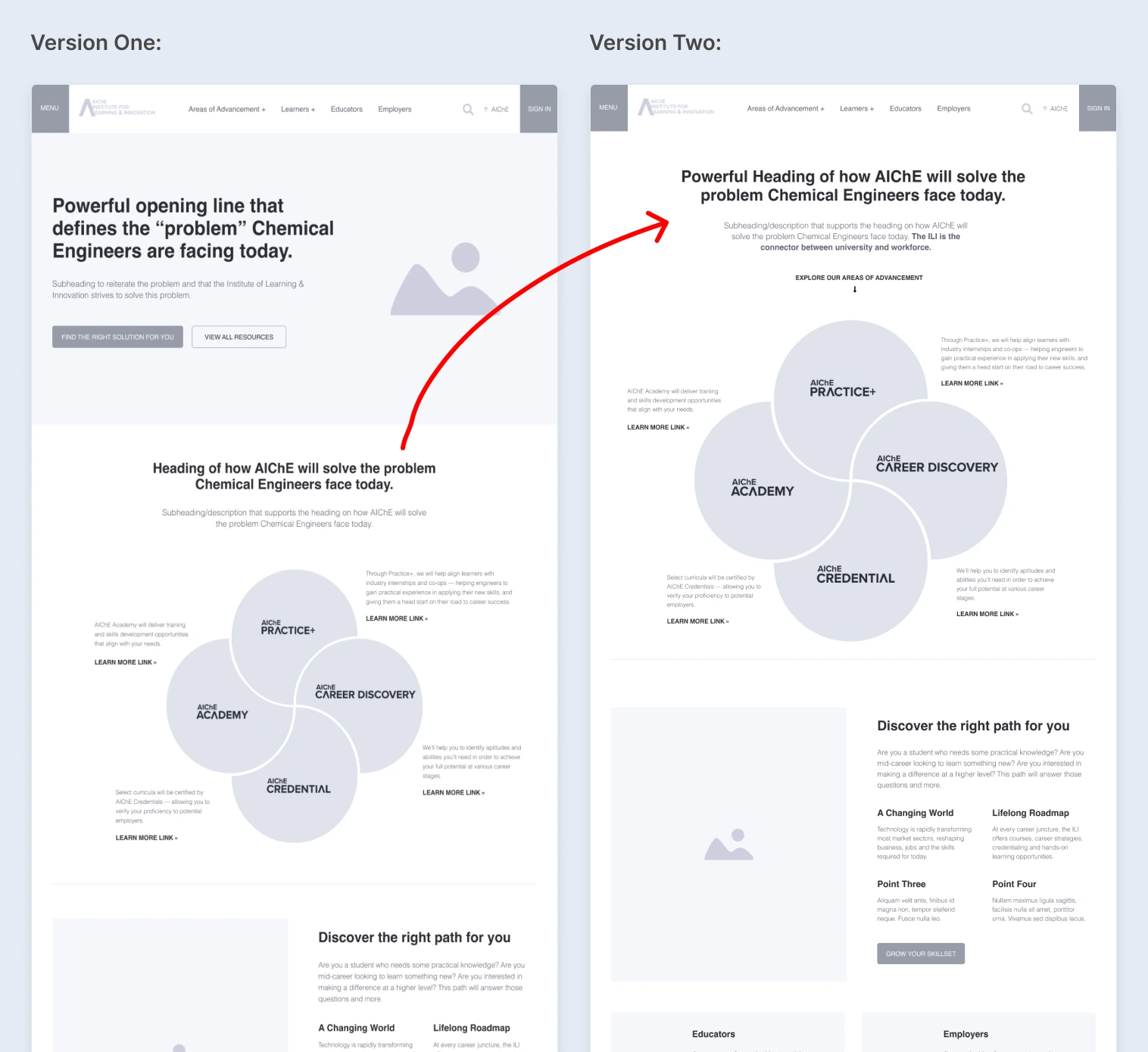 ILI Landing Wireframe