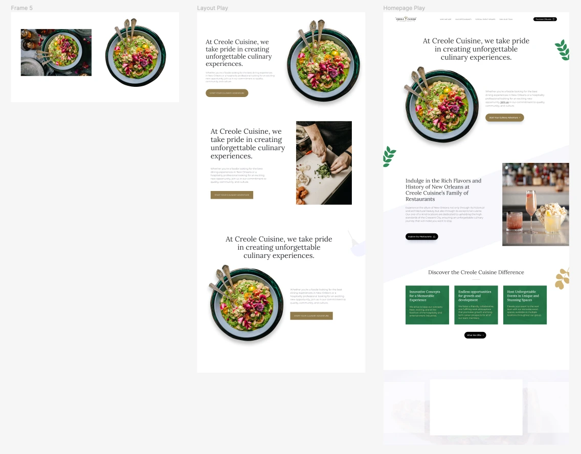 Creole Cuisine - Layout Play